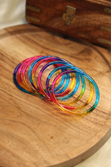Rainbow jelly bangles - set of 8 (SJ 145)