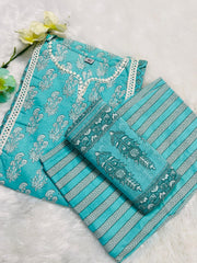Turquoise Pakistani Salwar Suit (SU 28)