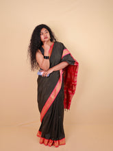 KARTHIKA BLACK WITH PINK CHECKED KALYANI COTTON SAREE (SU 729)