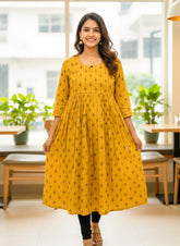 Mustard Meadows Feeding Kurti Top ( SU 273 )