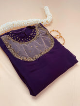 Purple Jewel Neck Top