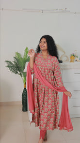 PEACH RED SALWAR SET (SU 29)