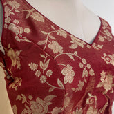 MAROON ELEGANCE✨BROCADE READYMADE BLOUSE (SU 882)