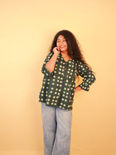 DARK GREEN POLKA SHORT KURTHI (SU 690)