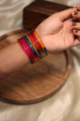 Rainbow jelly bangles - set of 8 (SJ 145)