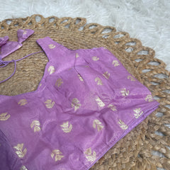 LAVENDER LEAF BROCADE SILK READYMADE BLOUSE (SU 887)