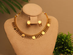 Antique Tribal Coin Necklace Set (SJ 198)