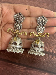 Royal Statement Dual-Tone Antique Jhumka ( SJ 97 )