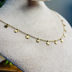 Gold Tone Star⭐️Charm Anti Tarnished Necklace (SJ 157)