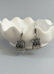 Boho Barrel Silver Jhumka ( SJ 105 )