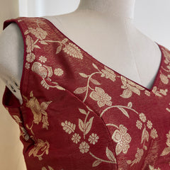 MAROON ELEGANCE✨BROCADE READYMADE BLOUSE (SU 882)