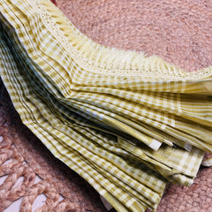 Yellow Gold Check Model Ready To Wear Saree (SU 897)