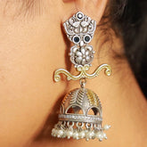 Royal Statement Dual-Tone Antique Jhumka ( SJ 97 )