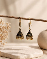 Antique Gold Oxidized Triangle Jhumki (SJ 123)