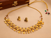 Antique Coin Charm Necklace Set (SJ 172)