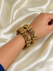 Divine Ganesha & Elephant Temple Kada Bangles - set of 2 (SJ 167)
