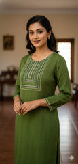 Green Kurta Top (SU 198)