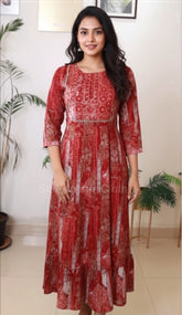 MAROON LONG KURTHI (SU 93)