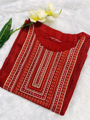Brick Red Kurtha Top - Casual Kurtha (SU 198)