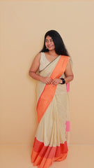 INDHULEKHA🌸✨ BIEGE WITH MULTICOLOURED TISSUE SILK SAREE (SU 771)