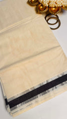 Black with silver set saree