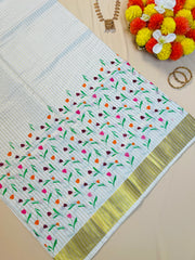 Poonthennal Stripes Set Saree- SU 538