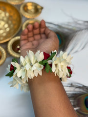 Artificial Jasmine String with Red Rose & Green leaves