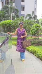 VOILET FLORAL PRINT SLEEVELESS TOP (SU 343)