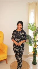 Black chic Co-ord set - SU 445