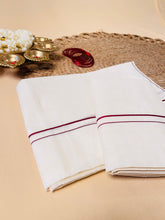 Maroon Puliyilakkara Set Mundu