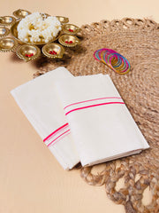 Pink Puliyilakkara Set Mundu (SU 546)