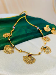 Traditional Fan Motif Necklace Set ✨