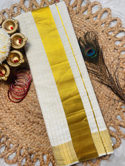 Golden Check Ready To Wear Set Saree SU 596