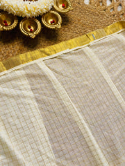 Golden Check Ready To Wear Set Saree SU 596