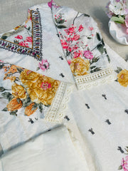 Floral Print Lawn Suit-3 Piece Set ( SU 205 )