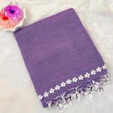 Lavender Cotton Saree