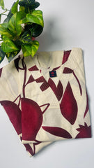 Scarlet Pomegranate Print Cord Set- SU 522