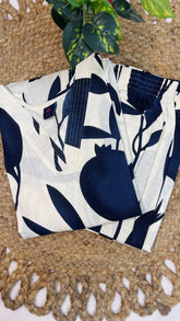 Blue Pomegranate Print Co ord Set (SU 332)