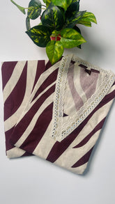 Deep Brown Cross Co- ord Set