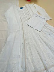 HAKOBA OFF WHITE WITH GOLDEN SALWAR SUIT ( su 242 )