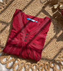 PLUM ALIA CUT KURTHA (SU 313)