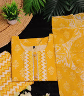 MANGO YELLOW KURTHA SET (SU 160)