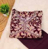 GRAPE WINE ALIA CUT TOP & PANTS (SU - 155)