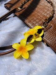 KOREAN CLAW HAIR CLIPS YELLOW ( SJ 73 )