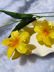 KOREAN CLAW HAIR CLIPS YELLOW ( SJ 73 ) ( 1 count )