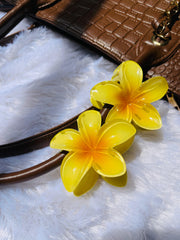 KOREAN CLAW HAIR CLIPS YELLOW ( SJ 73 ) ( 1 count )