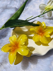 KOREAN CLAW HAIR CLIPS YELLOW ( SJ 73 )