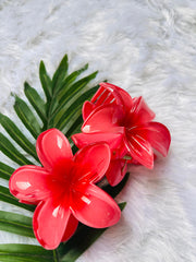 KOREAN CLAW HAIR CLIPS ROSE RED ( SJ 73 ) ( 1 count )