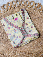 YELLOW FLORAL ALIA CUT KURTHI ( SU 83 )