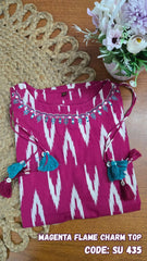 MAGENTA FLAME CHARM TOP (SU 435)
